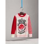 Burberry Burberry London Icons Intarsia Cashmere Sweater, Size: 12y, White
