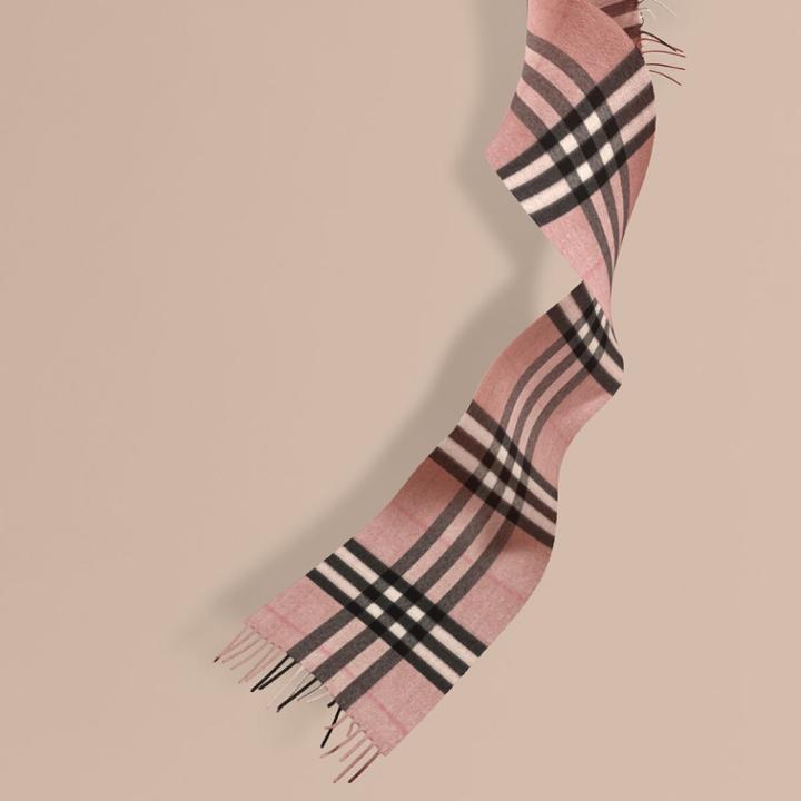 Burberry Burberry The Mini Classic Check Cashmere Scarf, Size: Os, Purple