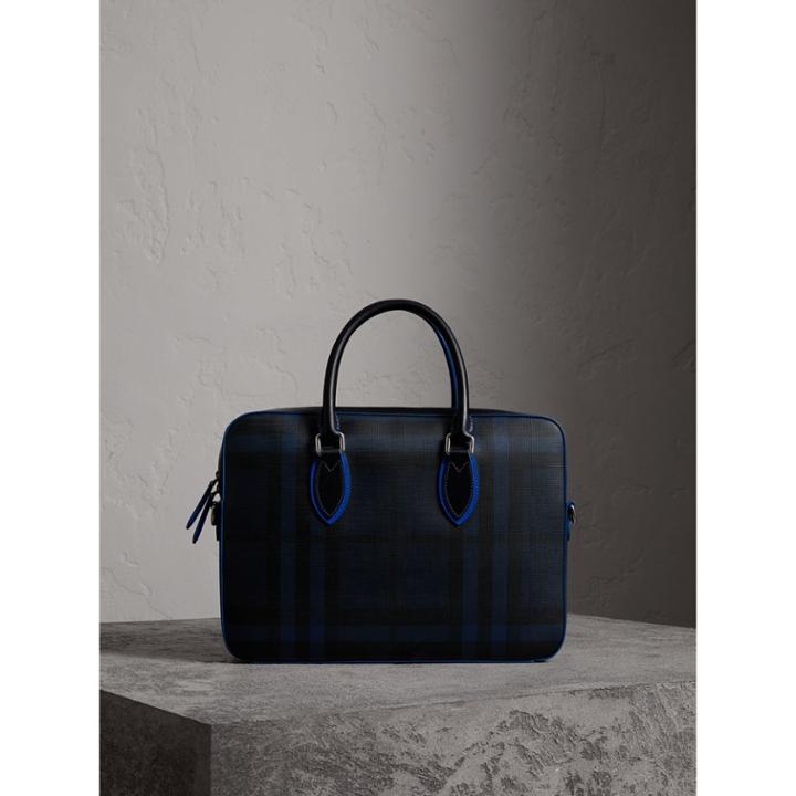Burberry Burberry Medium Leather Trim London Check Briefcase