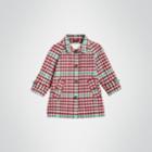 Burberry Burberry Childrens Check Wool Car Coat, Size: 12m, Pink