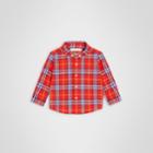 Burberry Burberry Childrens Button-down Collar Check Cotton Shirt, Size: 2y, Red