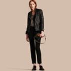 Burberry Burberry Slim Fit Faille Trousers, Size: 4r, Black