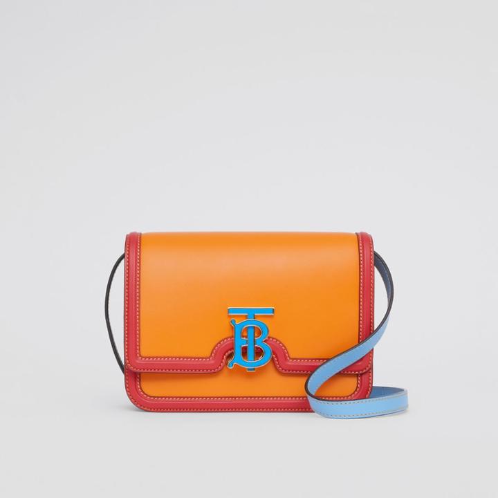 Burberry Burberry Small Colour Block Leather Tb Bag