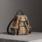 Burberry Burberry The Crossbody Rucksack In Vintage Check And Leather