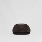Burberry Burberry Leather Visor With Detachable Zip Pocket, Size: M