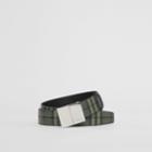 Burberry Burberry Check Leather Belt, Size: 95