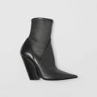 Burberry Burberry Panelled Lambskin Ankle Boots, Size: 38, Black