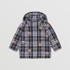 Burberry Burberry Childrens Detachable Hood Thomas Bear Print Check Coat, Size: 12m