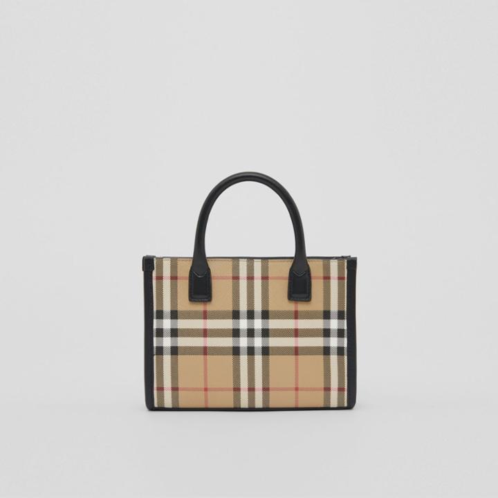 Burberry Burberry Mini Vintage Check And Leather Tote