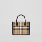 Burberry Burberry Mini Vintage Check And Leather Tote