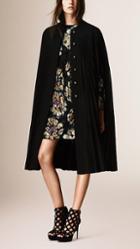 Burberry Prorsum Pleated English-woven Technical Wool Cape