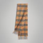 Burberry Burberry Childrens The Mini Classic Vintage Check Cashmere Scarf, Size: Os, Yellow