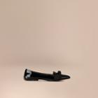 Burberry Burberry Patent Leather Loafers With Grosgrain Bow, Size: 40.5, Black