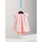 Burberry Burberry Check Cotton Poplin Dress With Bloomers, Size: 12m, Pink