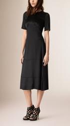 Burberry Panelled Silk Dress