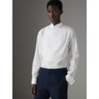 Burberry Burberry Modern Fit Panelled Bib Cotton Silk Evening Shirt, Size: 14.5, White