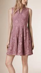 Burberry English Lace A-line Sleeveless Dress