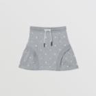 Burberry Burberry Childrens Star And Monogram Motif Cotton Skirt, Size: 14y, Grey