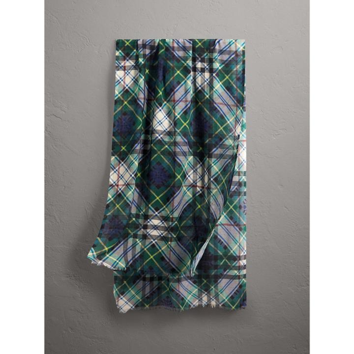 Burberry Burberry Tartan And Check Wool-silk Scarf