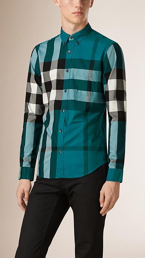 Burberry Exploded Check Cotton Shirt