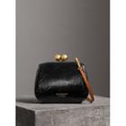 Burberry Burberry Small Two-tone Python Metal Frame Clutch Bag