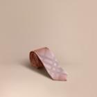 Burberry Burberry Modern Cut Check Silk Twill Jacquard Tie, Pink