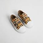 Burberry Burberry Childrens Vintage Check And Leather Sneakers, Size: 35