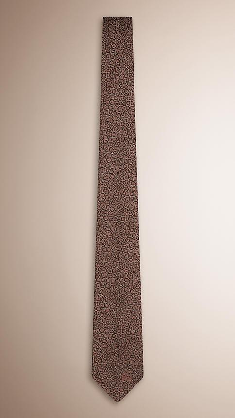 Burberry Slim Cut Animal Pattern Silk Tie