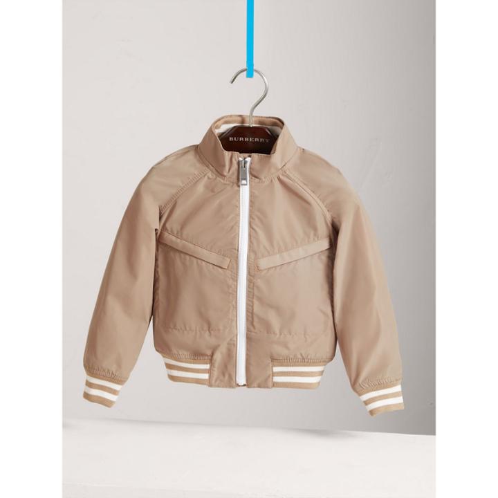 Burberry Burberry Lightweight Bomber Jacket, Size: 8y, Beige