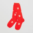 Burberry Burberry Childrens Star And Monogram Motif Cotton Blend Socks, Size: 30-32