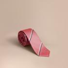 Burberry Burberry Slim Cut Striped Silk Tie, Pink