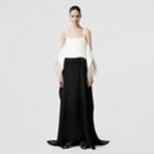 Burberry Burberry Feather Trim Crepe And Silk Satin Gown, Size: 02, Black