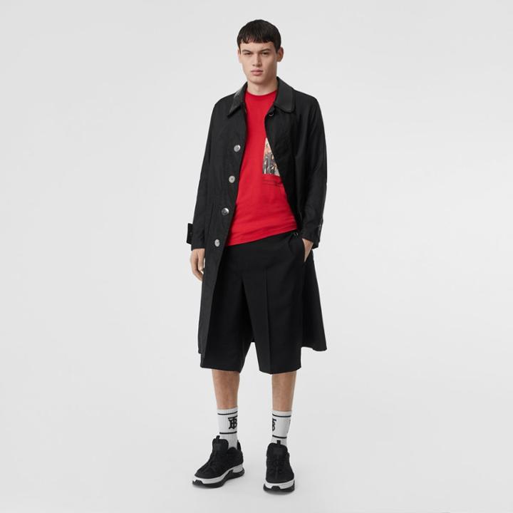 Burberry Burberry Pocket Detail Wool Mohair Tailored Shorts, Size: 34, Black