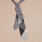 Burberry Burberry Modern Cut Check Cashmere Silk Tie, Grey