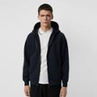 Burberry Burberry Embroidered Logo Jersey Hooded Top, Blue