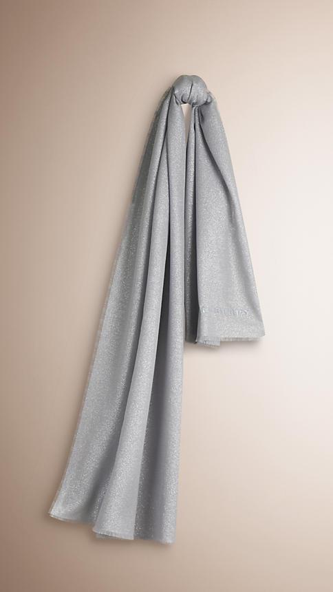 Burberry Lightweight Metallic Cashmere Blend Scarf
