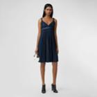 Burberry Burberry Pleated Crepe De Chine Empire-line Dress, Size: 0