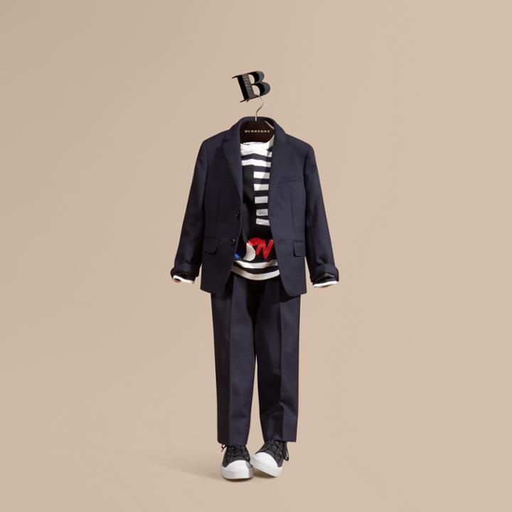 Burberry Burberry Wool Blazer, Size: 8y, Blue