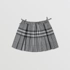 Burberry Burberry Childrens Check Cotton Poplin Pleated Skirt, Size: 18m, Black