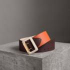 Burberry Burberry Colour Block Grainy Leather Belt, Size: 85, Red