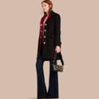 Burberry Burberry Single-breasted Wool Cashmere Military Coat, Size: 02, Black