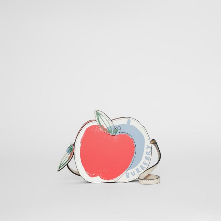 Burberry Burberry Childrens Apple Print Leather Crossbody Bag, Multicolour