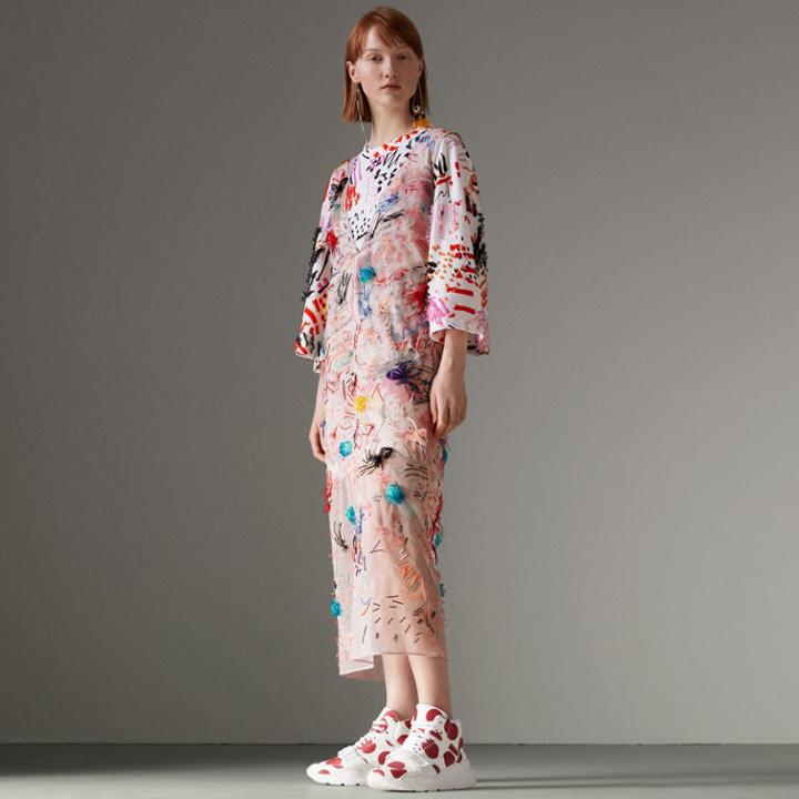Burberry Burberry Embellished Sleeveless Dress, Size: 00, Pink