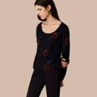 Burberry Hand-embellished Floral Detail Wool Blend Sweater