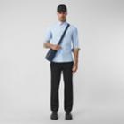 Burberry Burberry Slim Fit Monogram Motif Stretch Cotton Poplin Shirt, Size: Xs