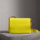 Burberry Burberry Large Embossed Leather Messenger Bag, Yellow