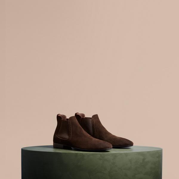 Burberry Washed-suede Chelsea Boots With Leather Soles