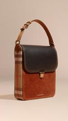 Burberry The Medium Satchel In Leather And House Check