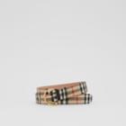 Burberry Burberry Vintage Check Cotton Blend D-ring Belt, Size: S, Beige