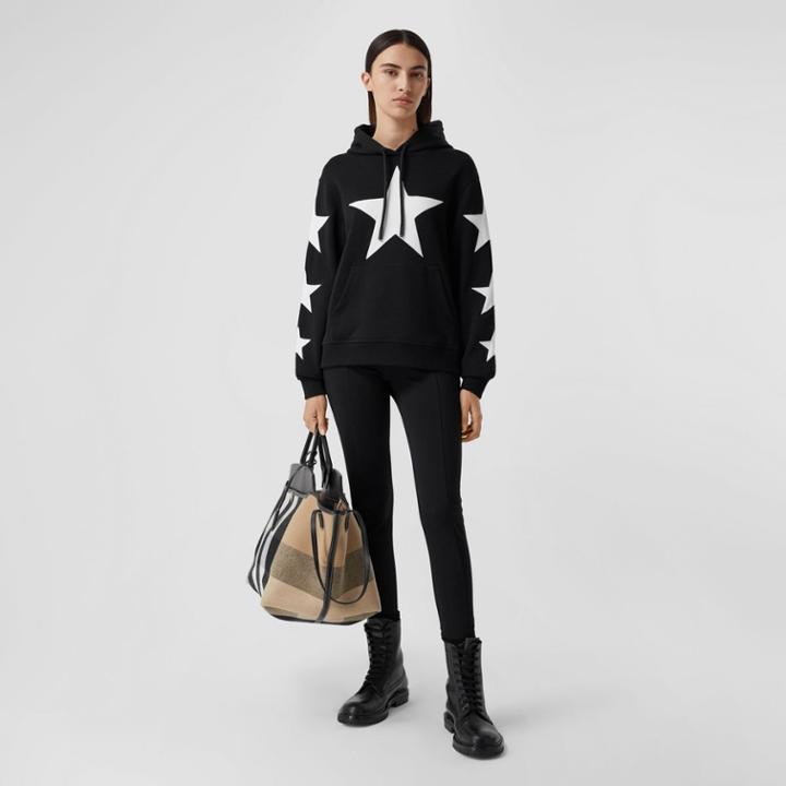 Burberry Burberry Star Motif Cotton Oversized Hoodie